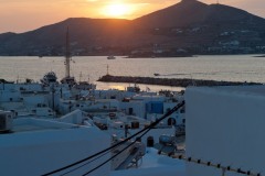 The terrace at sunset