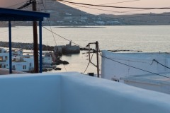 Autre vue de la terrasse au coucher du soleil